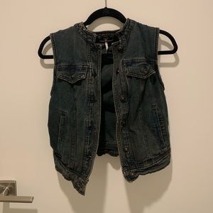 Free People Denim vest size XS-S
